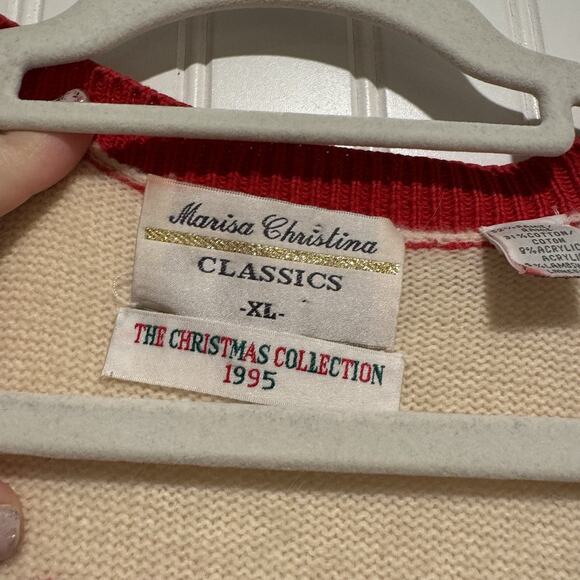 Vintage 90s Marisa Christina Christmas Scottie Dog Sweater Vest Size XL - Picture 5 of 7